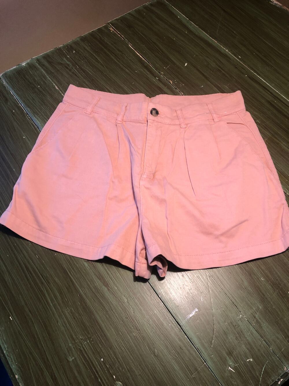Free People NWOT Women's High Waisted Pink Cotton Blend Shorts Size 10